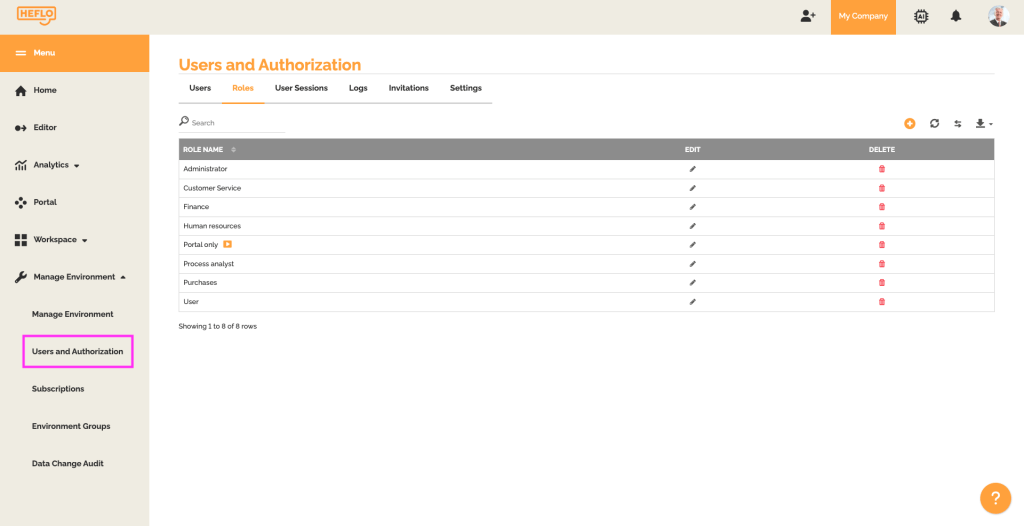 How to hide actions in a process execution with custom roles?